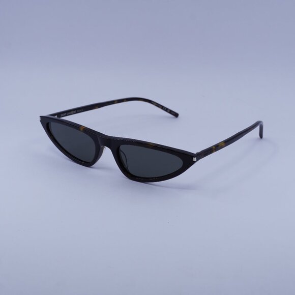 Saint Laurent SL703 002 Sunglasses Dark Havana Cat Eye Frame, Grey Lenses - Picture 1 of 10